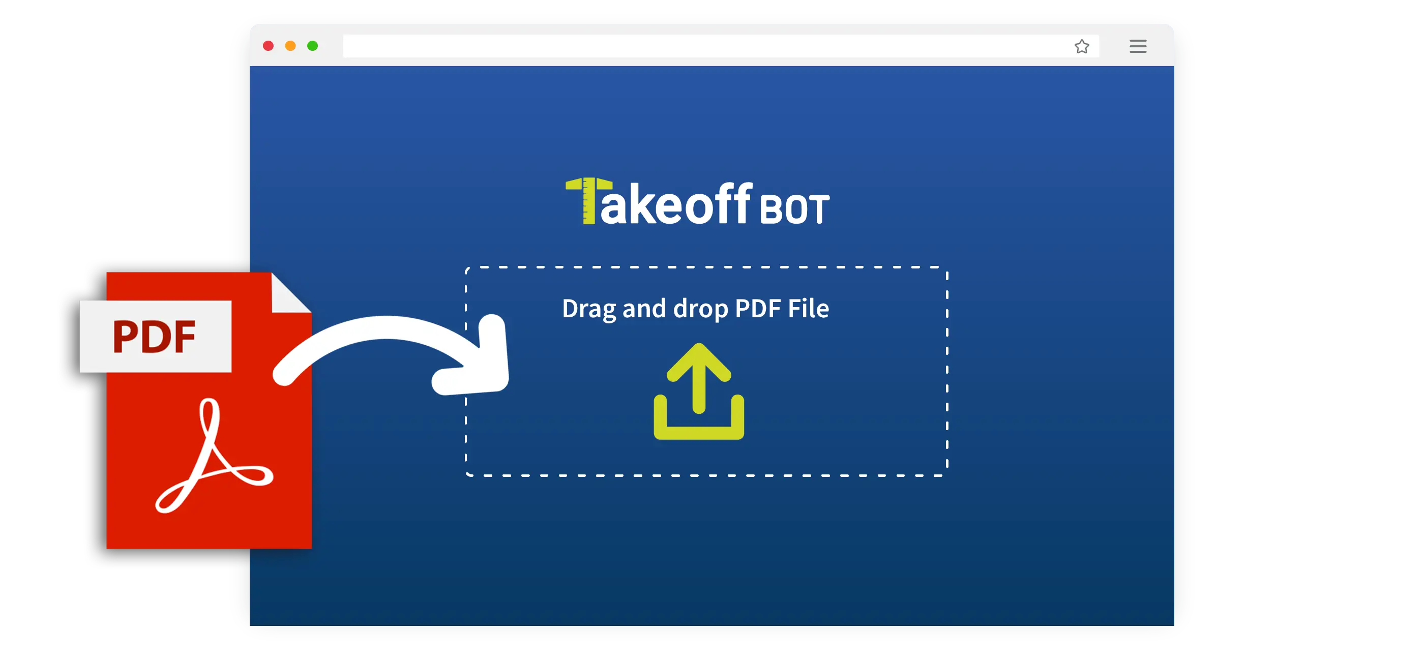 TakeoffBOT drag and drop PDF File