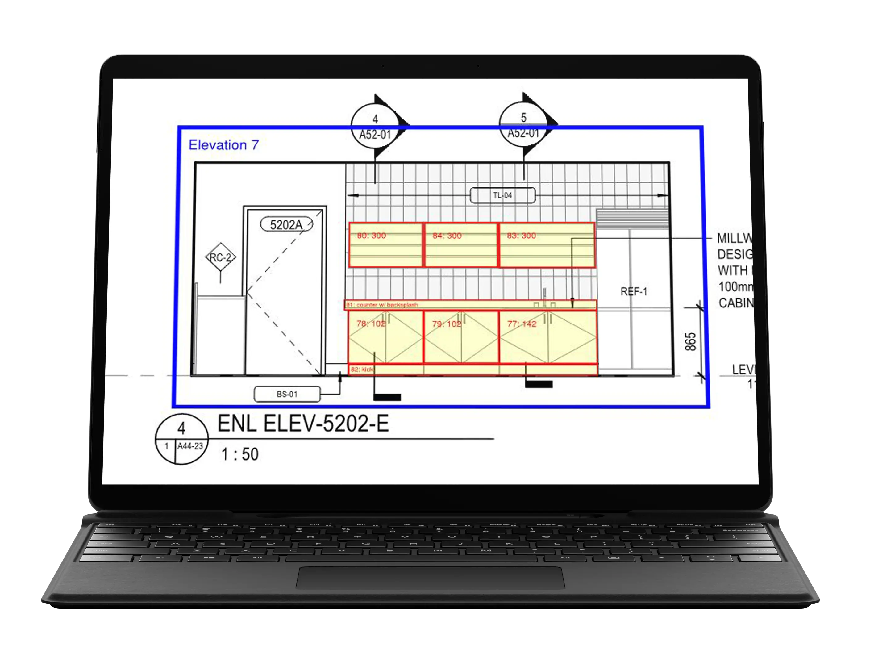 Reviewing Takeoff BOT PDF on Microsoft Surface